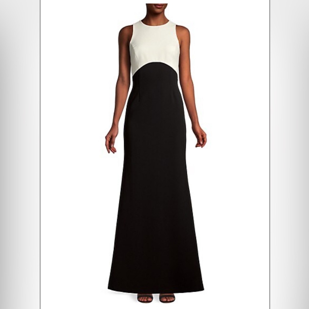 NWT Sachin + Babi Cherish Two-Tone A-Line Gown | size 6 | ivory and jet